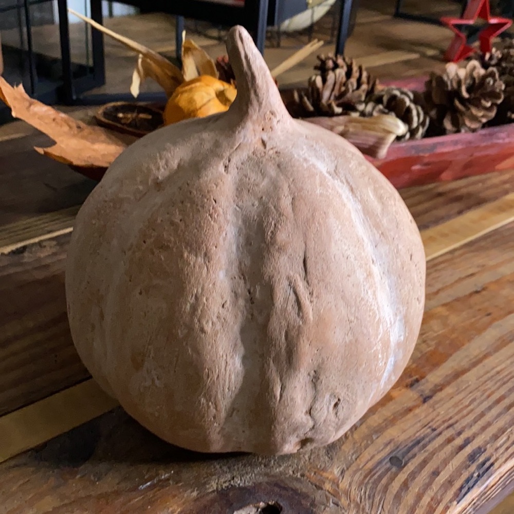Pottery Barn Terra Cotta Pumpkin - Picture 2 of 12